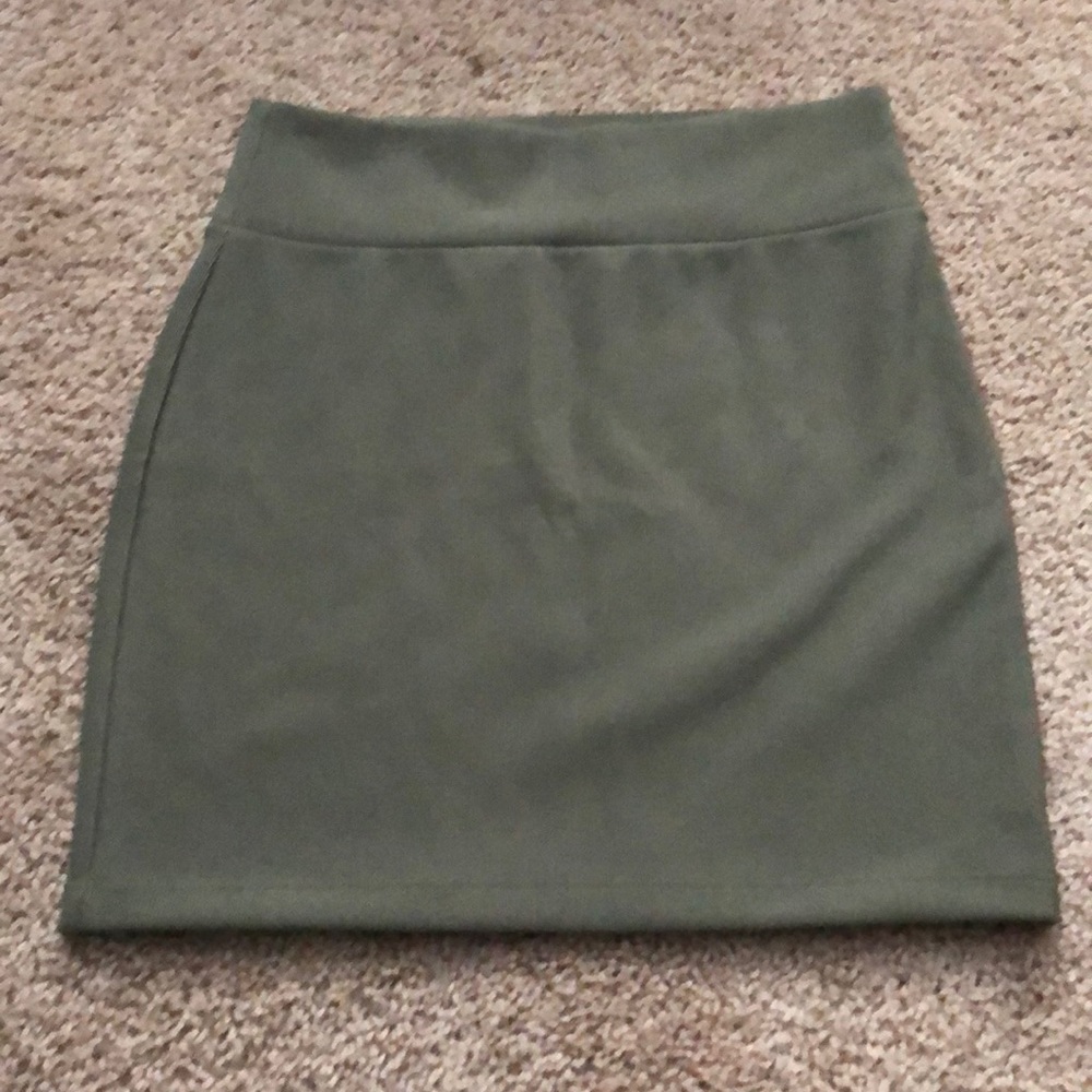 Olive Green mini skirt